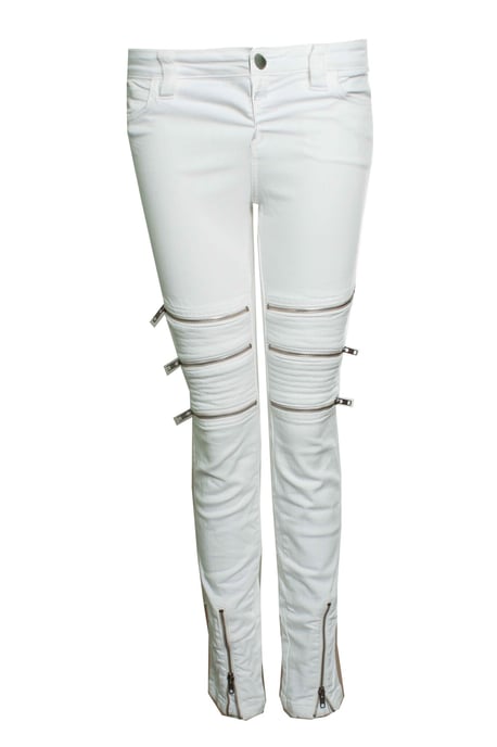 CLOSED, witte bikerjeans met ritsen - Image 1