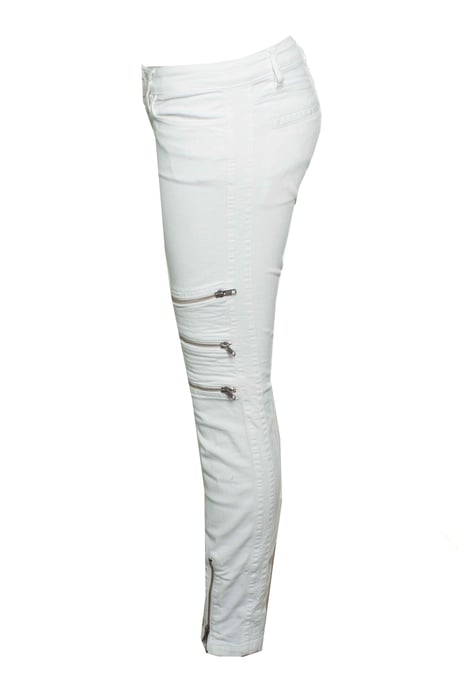 CLOSED, witte bikerjeans met ritsen - Image 3