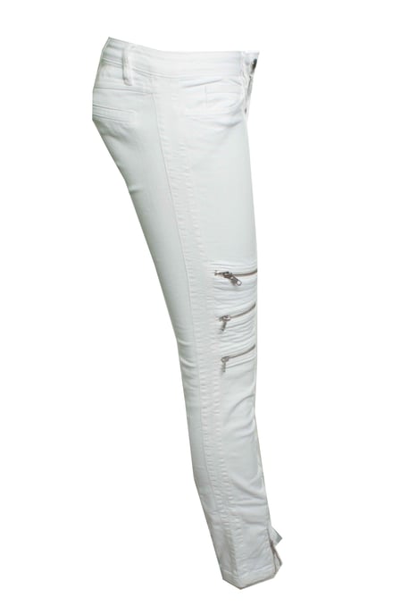 CLOSED, witte bikerjeans met ritsen - Image 4