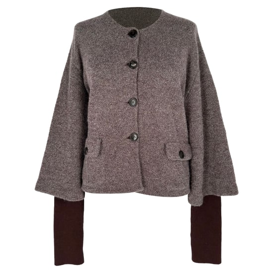 Christian Dior Knit Jacket in Brown Wool - Image 1
