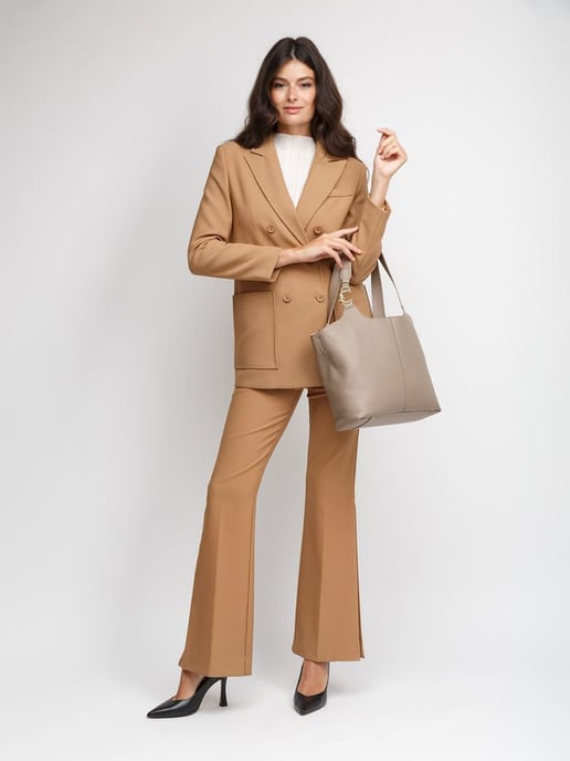 Coccinelle Shopping Bag Warm Taupe - Image 6