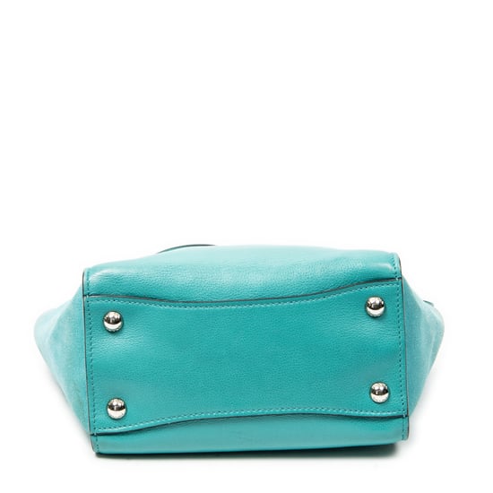 Small Twin Pocket Double Handle Tote Shoulder Bag - Image 6
