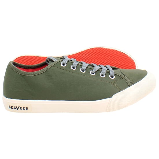 Seavees Army Issue Low Standard Womens Green Plimsolls - Image 4