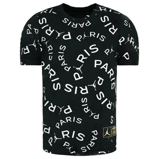 Nike Air Jordan x PSG AOP Kids Black/White T-Shirt - Image 1