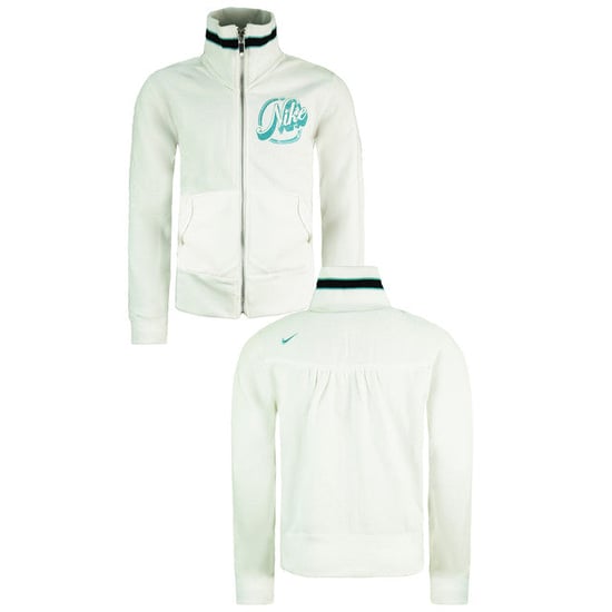 Nike Logo Kids White Track Jacket - Image 3