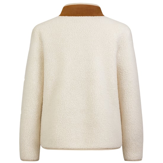 Passenger Clover Recycled Deep Womens Beige Sherpa Fleece Jacket - Image 2
