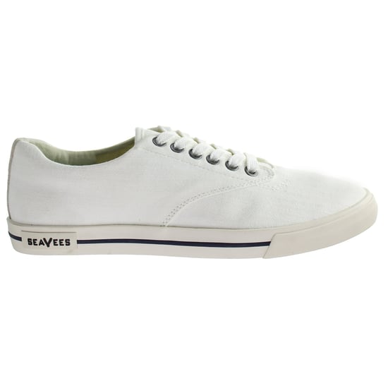 SeaVees Hermosa Surfwash Mens White Plimsolls - Image 1