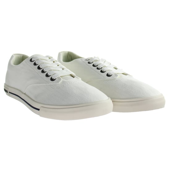SeaVees Hermosa Surfwash Mens White Plimsolls - Image 2