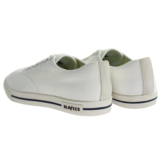 SeaVees Hermosa Surfwash Mens White Plimsolls - Image 3