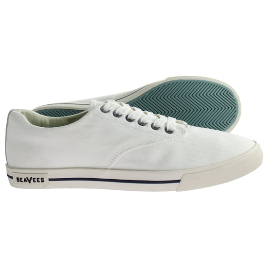 SeaVees Hermosa Surfwash Mens White Plimsolls - Image 4