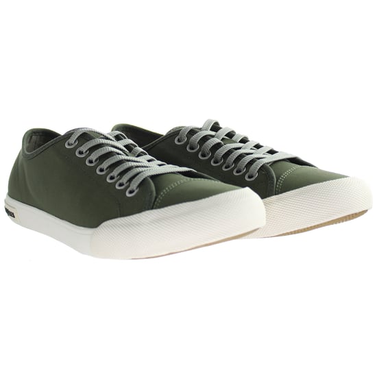 Seavees Army Issue Low Standard Mens Green Plimsolls - Image 2