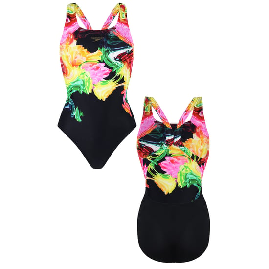 Speedo ColourBlend Flower Placement Digital Powerback Women Swimming Costume - Image 3