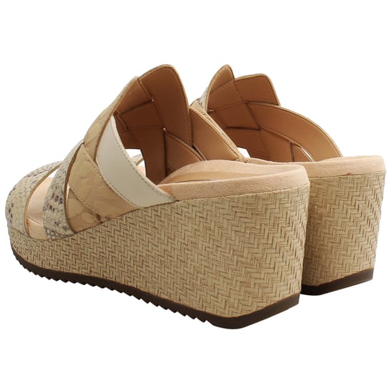 Vionic Tara Snake Womens Brown Wedges - Image 3