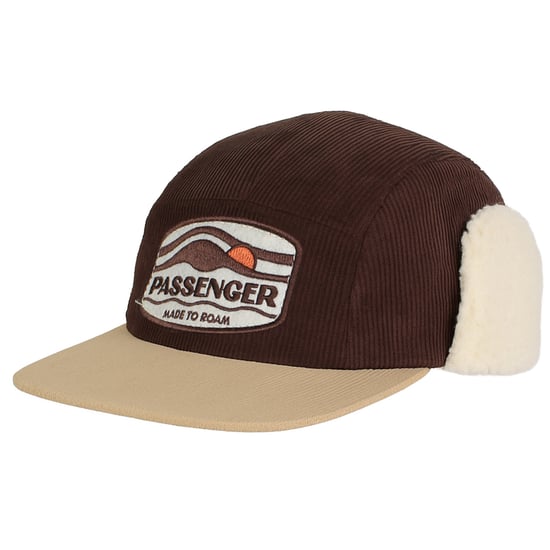 Passenger Twill Daytime Sherpa Lined Brown Hat - Image 1