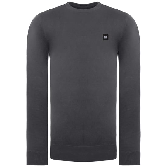 Weekend Offender Silver Mens Charcoal Sweater - Image 1