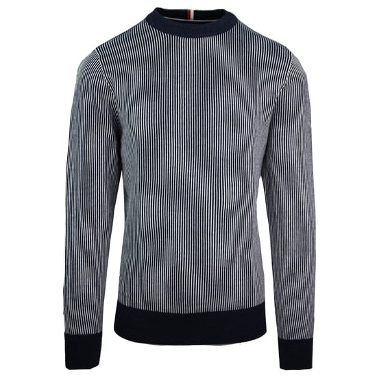 Tommy Hilfiger Vertical Stripped Mens Navy Sweater - Image 1