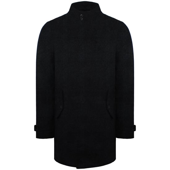 Ben Sherman Plain Mens Dark Grey Long Coat - Image 1
