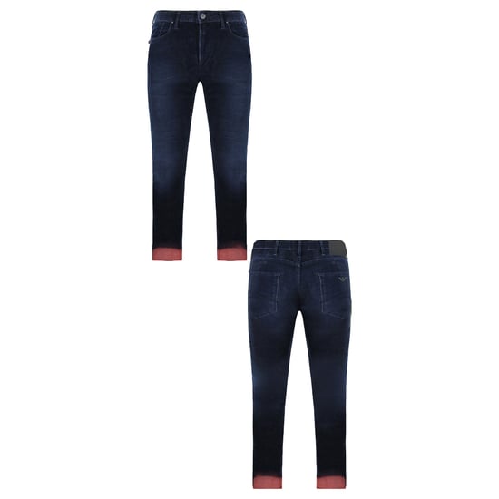 Emporio Armani Mens Slim Fit Blue Jeans (J05) - Image 3
