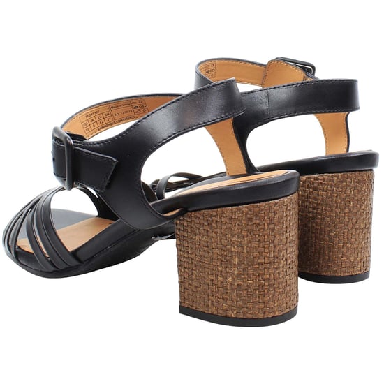 Vionic Papaya Peony Nat Womens Black Heeled Sandals - Image 3