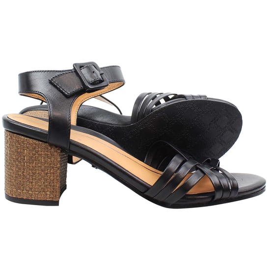 Vionic Papaya Peony Nat Womens Black Heeled Sandals - Image 4