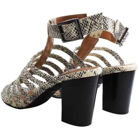 Vionic Perk Sami Snake Womens White/Black Heeled Sandals - Image 3