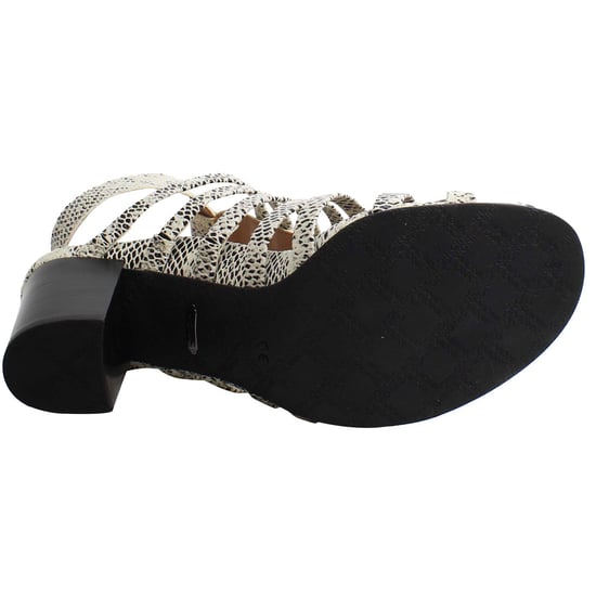 Vionic Perk Sami Snake Womens White/Black Heeled Sandals - Image 5