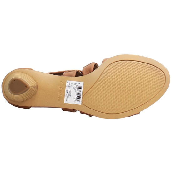 Clarks Mena Silk Womens Brown Sandal Heels - Image 5