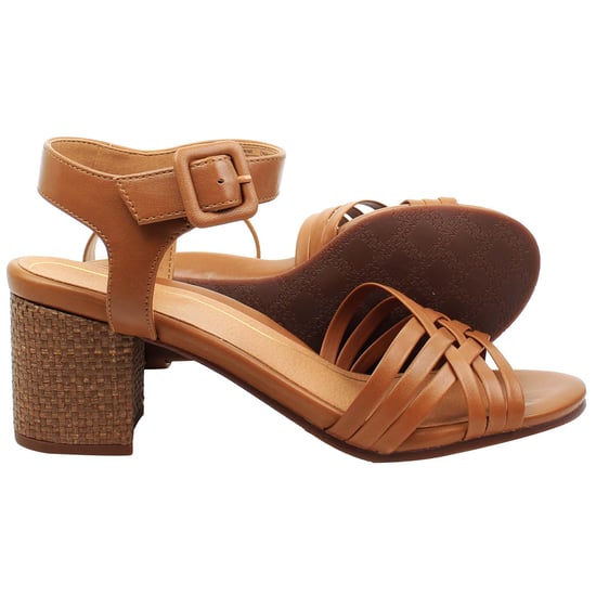 Vionic Papaya Peony Nat Womens Brown Heeled Sandals - Image 4