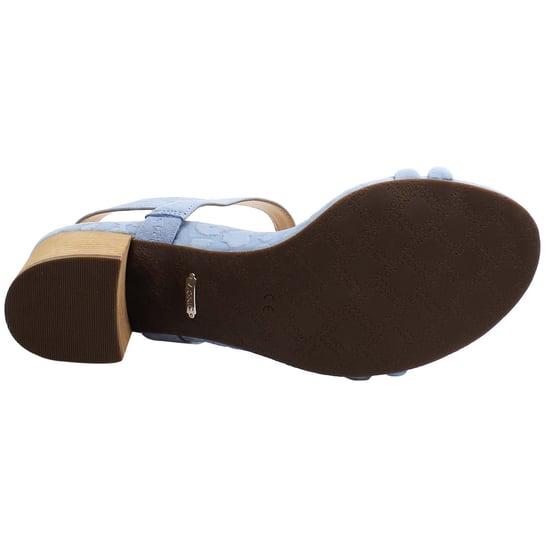 Vionic Paula Embossed Womens Blue Heeled Sandals - Image 5