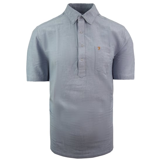 Farah Teller Mens Light Blue Shirt - Image 1