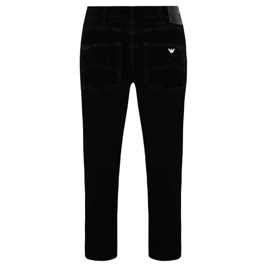 Emporio Armani J85 Regular Fit Womens Velvet Trousers - Image 2