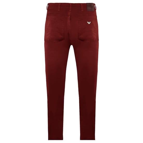 Armani Jeans J06 Slim Fit Mens Burgundy Trousers - Image 2