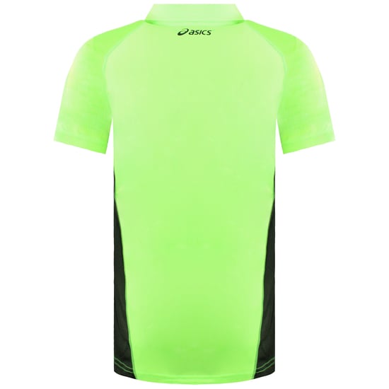 Asics Resolution Mens Black/Green Polo Shirt - Image 2
