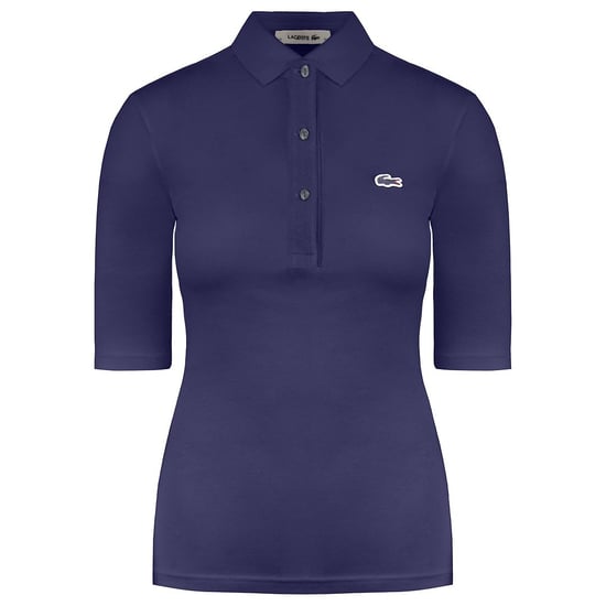 Lacoste Logo Womens Purple Polo Shirt - Image 1