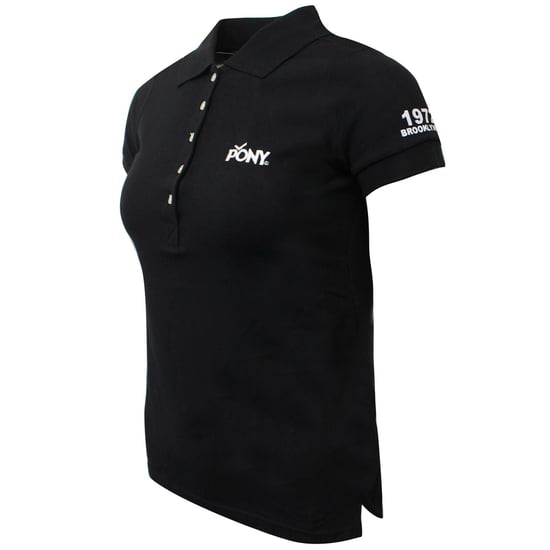 Pony Logo Womens Black Polo Shirt - Image 1