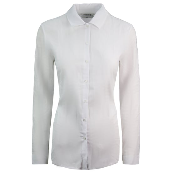 Lacoste Plain Womens White Shirt - Image 1