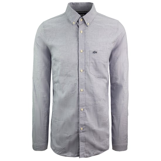 Lacoste Woven Slim Fit Mens Blue/White Shirt - Image 1