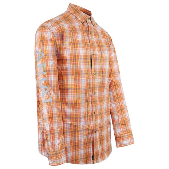 Ariat Wycliffe Mens Orange Shirt - Image 2