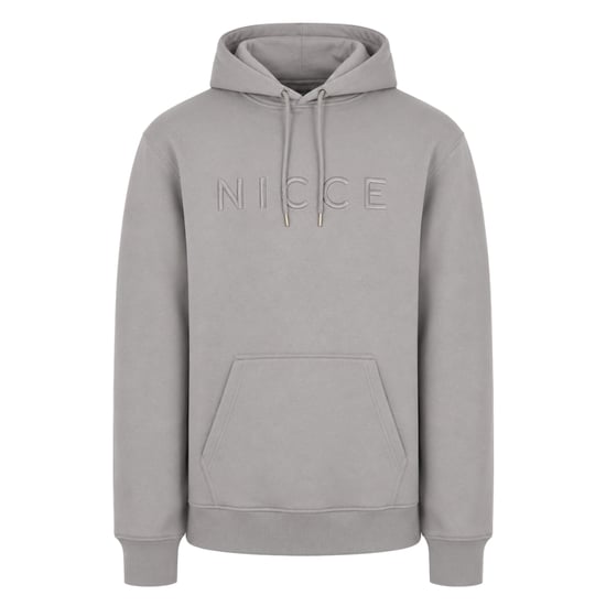 Nicce Mercury Mens Stone Grey Hoodie - Image 1