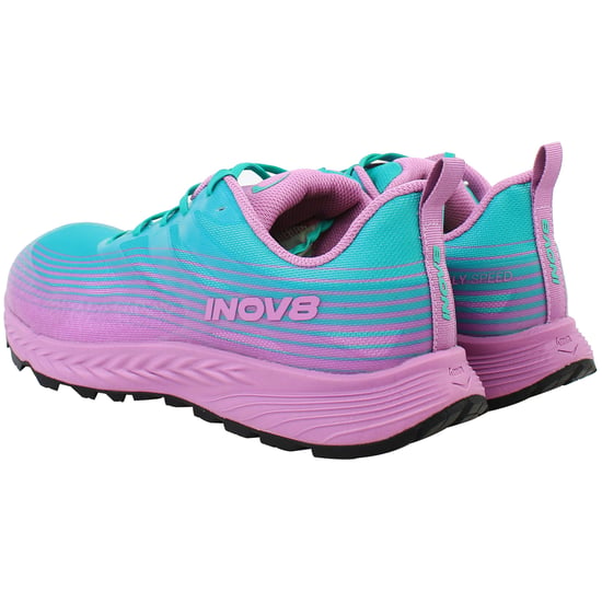 Inov-8 Trailfly Speed Womens Aqua/Purple Running Shoes (Wide Fit) - Image 3