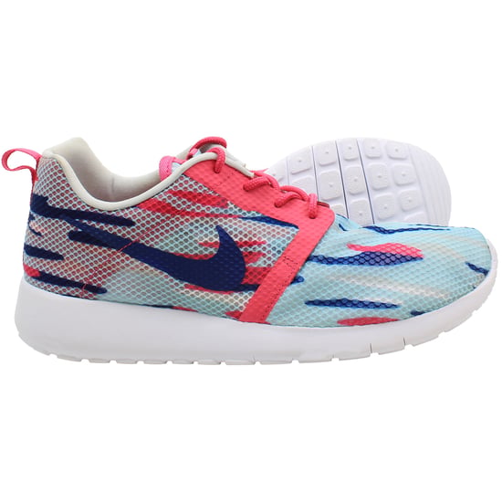 Nike Roshe One Flight Weight (GS) Kids Blue/Pink Trainers - Image 4