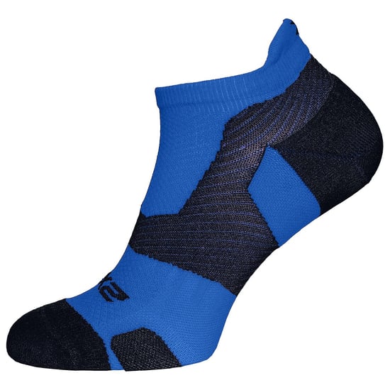 2XU Light Cushion Mens Vibrant Blue/Grey No Show Socks - Image 1