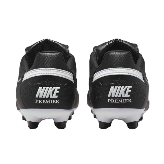 Nike Heren Premier 3 Classic Leather Firm Ground Voetbalschoenen (Zwart/Wit) - Image 2