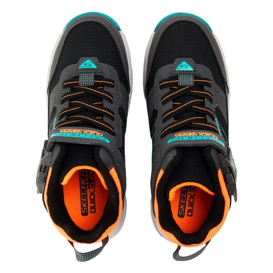 Skechers Lunnix-sportschoenen voor kinderen (Antracietgrijs/Zwart/Oranje) - Image 3