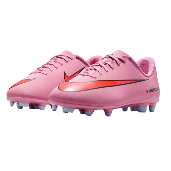 Nike Barn/Vit Vapor Fast Markfotbollskor (Rosa/Svart) - Image 5