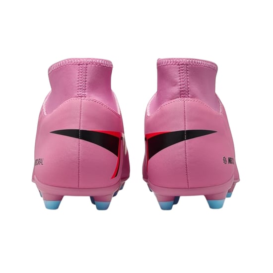 Nike Mercurial-fotbollsskor för barn/ungdomar, för fast underlag (Rosa/Svart) - Image 2