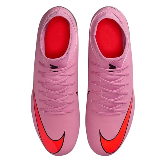 Nike Mercurial-fotbollsskor för barn/ungdomar, för fast underlag (Rosa/Svart) - Image 3