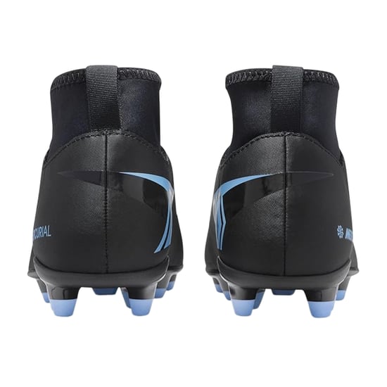 Nike Mercurial-fotbollsskor för barn/ungdomar, för fast underlag (SVART/BLÅ) - Image 2