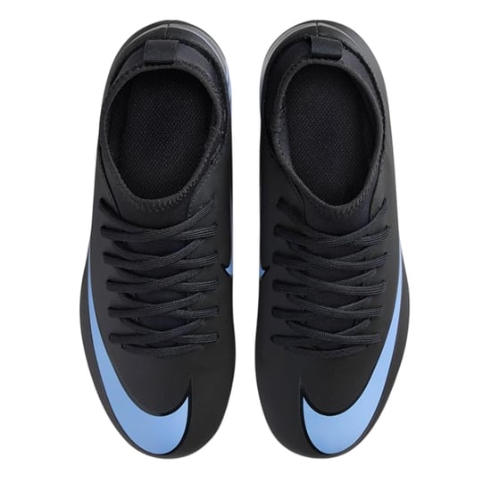 Nike Mercurial-fotbollsskor för barn/ungdomar, för fast underlag (SVART/BLÅ) - Image 3