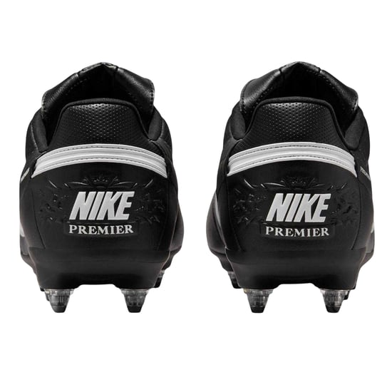 Nike Unisex voetbalschoenen voor volwassenen van hoogwaardig leer met omgeslagen tong, geschikt voor zachte ondergrond (Zwart, Wit) - Image 2